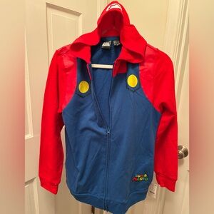 Nintendo Super Mario Red and Blue Hoodie